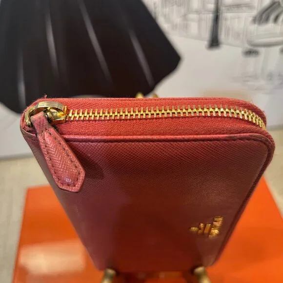 Prada Saffiano Leather Zip Around Long Wallet - Picture 6 of 10